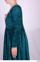  Photos Woman in Historical Dress 77 17th century blue dress historical clothing upper body 0007.jpg